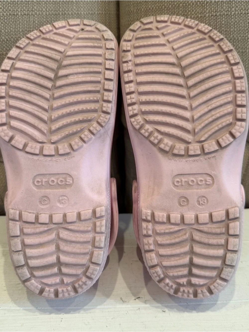 Crocs Kids Pink Clog Shoes with Charms C 13
